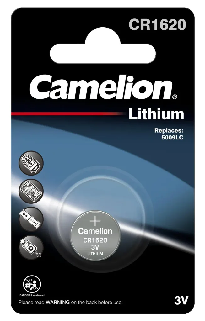 Lithium button cell CR1620, 3V - 1 piece
