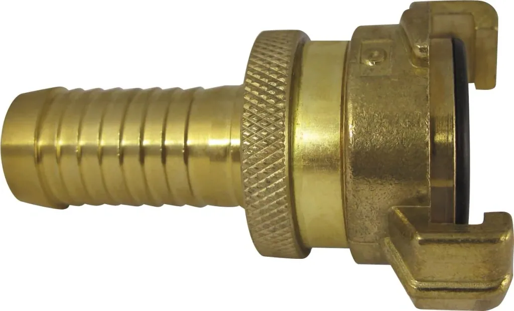 Brass quick coupling with lock nut, 1 1/4" nozzle, 40 mm cam width