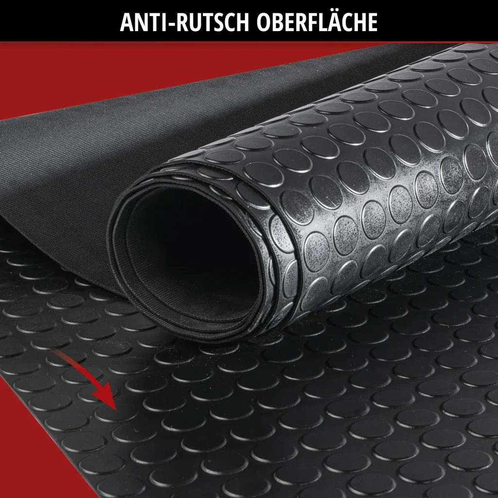 Trunk mat, rubber mat Coin, cuttable by the meter 100x150 cm black