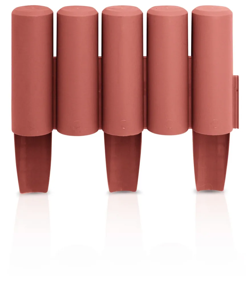 Bed edging PALISADE, terracotta - 10 pieces - 2.7 m