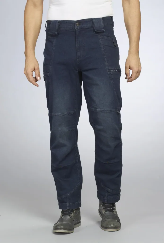 Work jeans with stretch, color denim blue, size 50