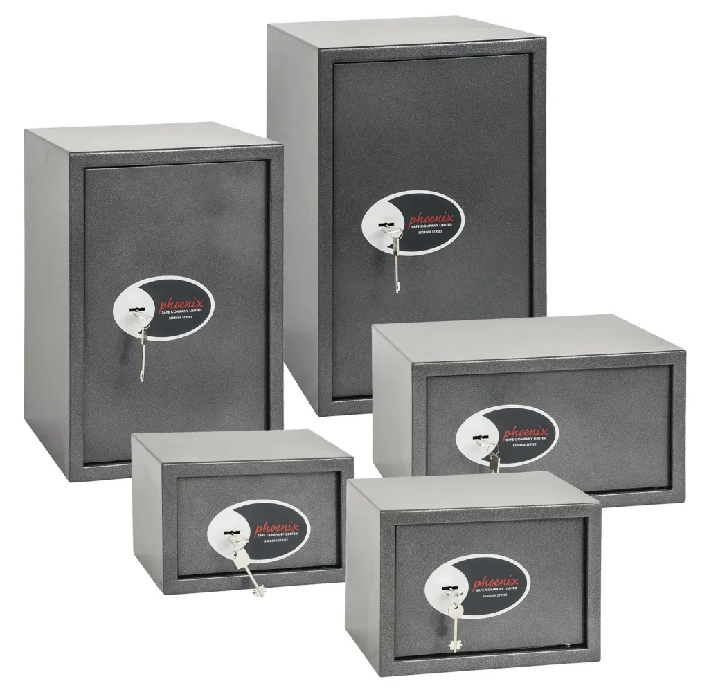 Vela Home & Office safe with key lock, external dimensions 200 x 310 x 200 mm