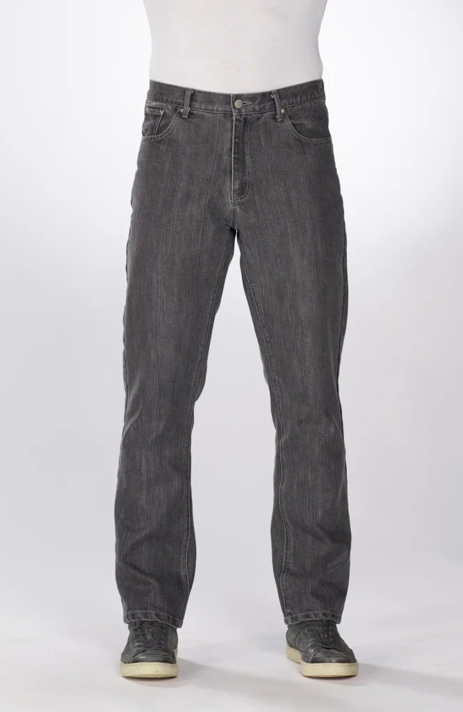 Comfortable jeans in 5-pocket style, color gray, size 28