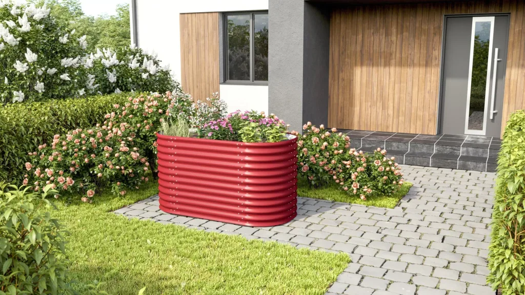 Raised bed Terra 858, color ruby