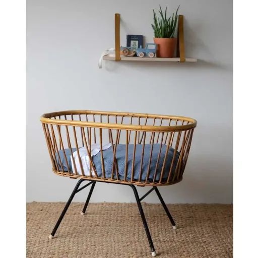 Little Dutch ledikantlaken uni blauw "Puur Blauw, Maat: 60 x 120 cm