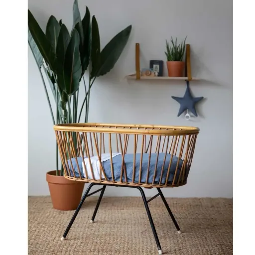 Little Dutch ledikantlaken uni blauw "Puur Blauw, Maat: 60 x 120 cm