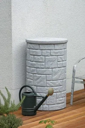 Rain storage tank ARCADO 230 l, color black granite, plantable