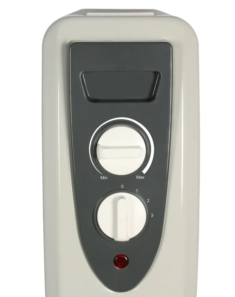 Mobile oil radiator, white, 11 fins