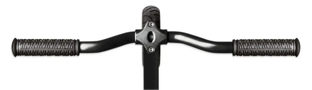 Aluminum scooter with pneumatic tires and suspension, 300/205 mm, ABEC 7, height adjustable, black
