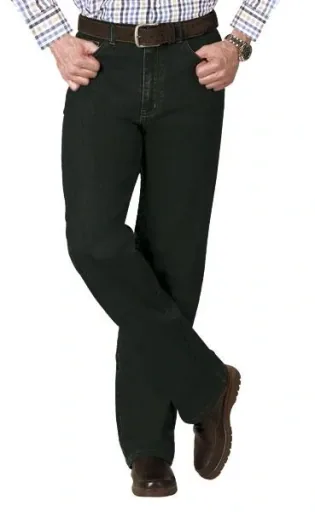5-pocket stretch jeans, color black, size 50