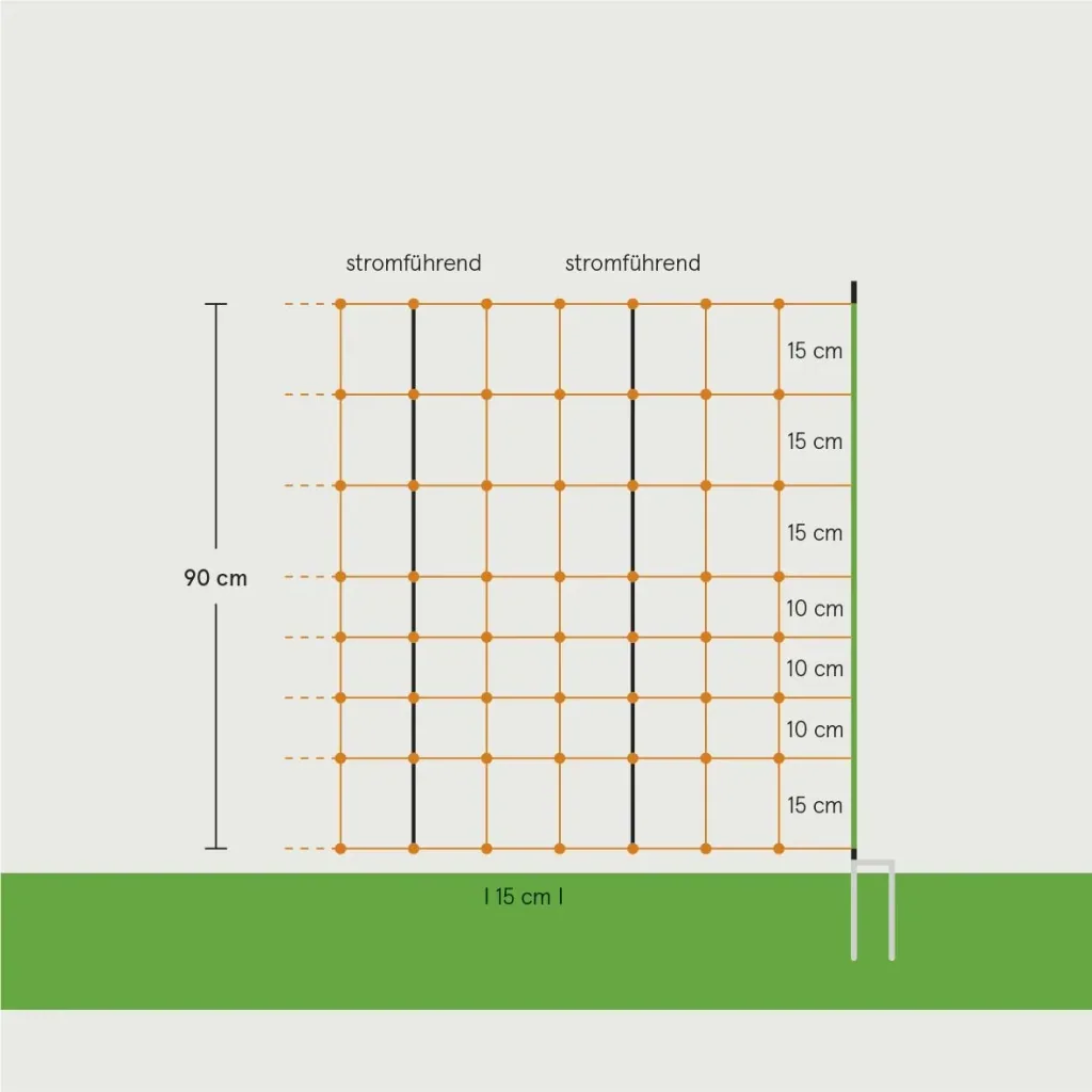 Jumbo goal 112 cm with double spike, 3 m
