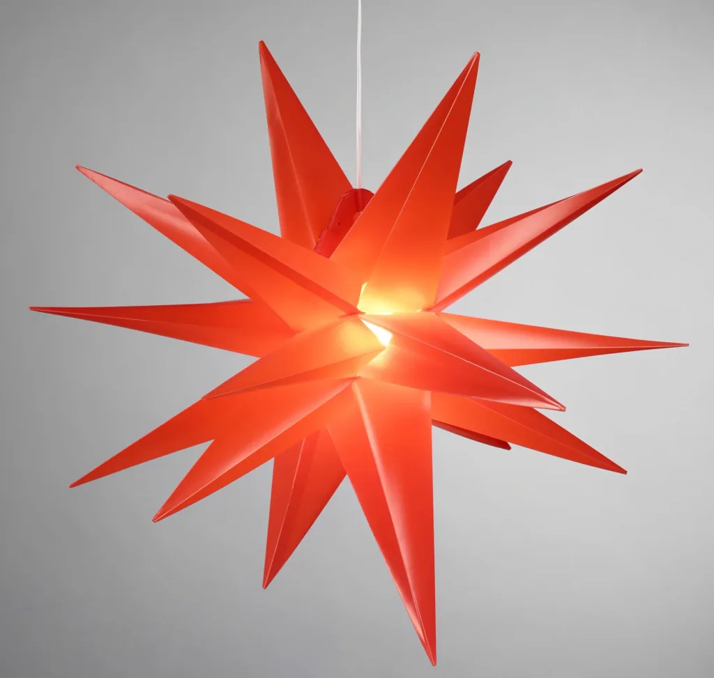 LED plastic star, red, ø 100 cm