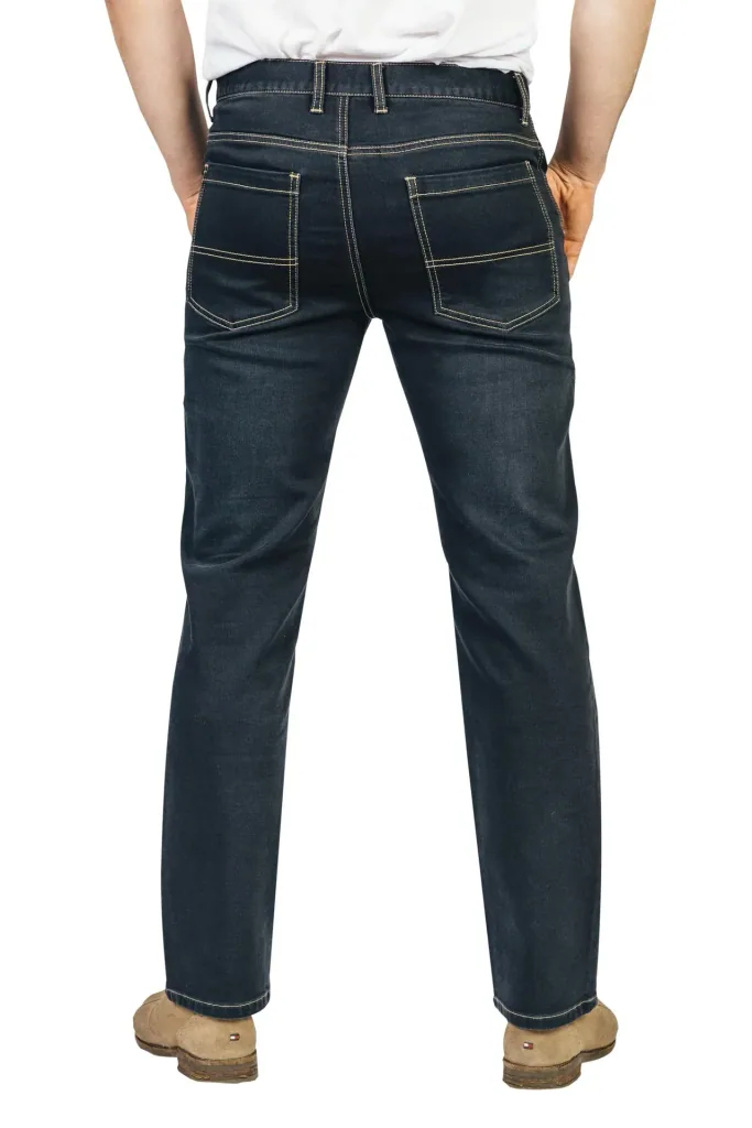 Stretch denim jogging pants, black, size 50