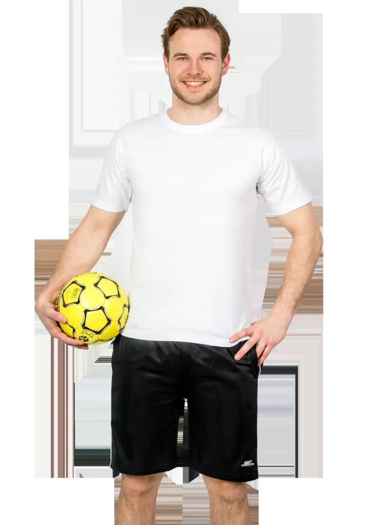 Leisure shorts with 2 side pockets, color black, size M