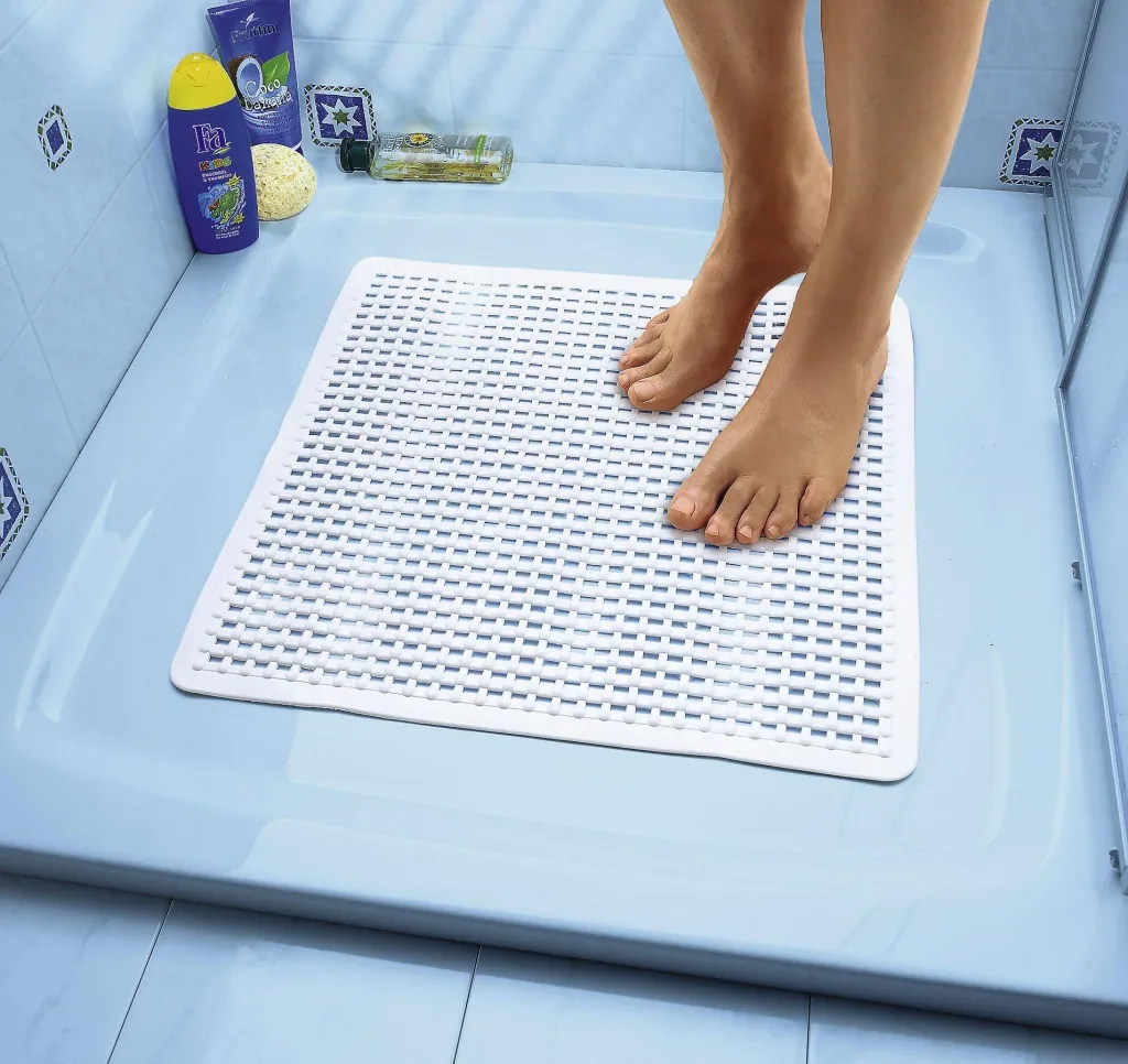 Shower mat white, 52 x 52 cm