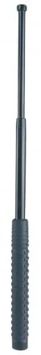 Mini telescopic baton 12 inches for self-defense, black
