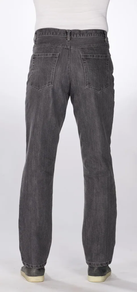 Comfortable jeans in 5-pocket style, color gray, size 25