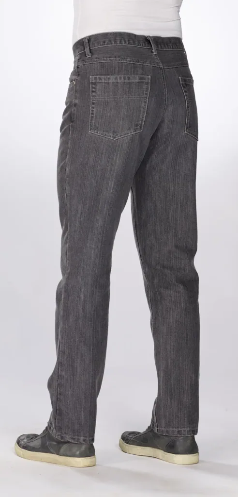 Comfortable jeans in 5-pocket style, color gray, size 25