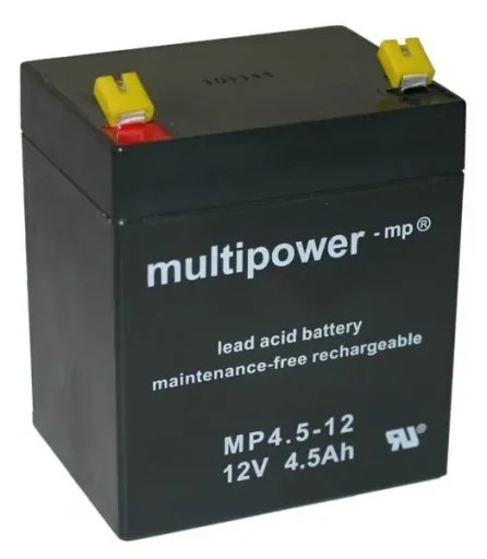 Lead-acid battery 12V, 4.5Ah, 4.8mm connection