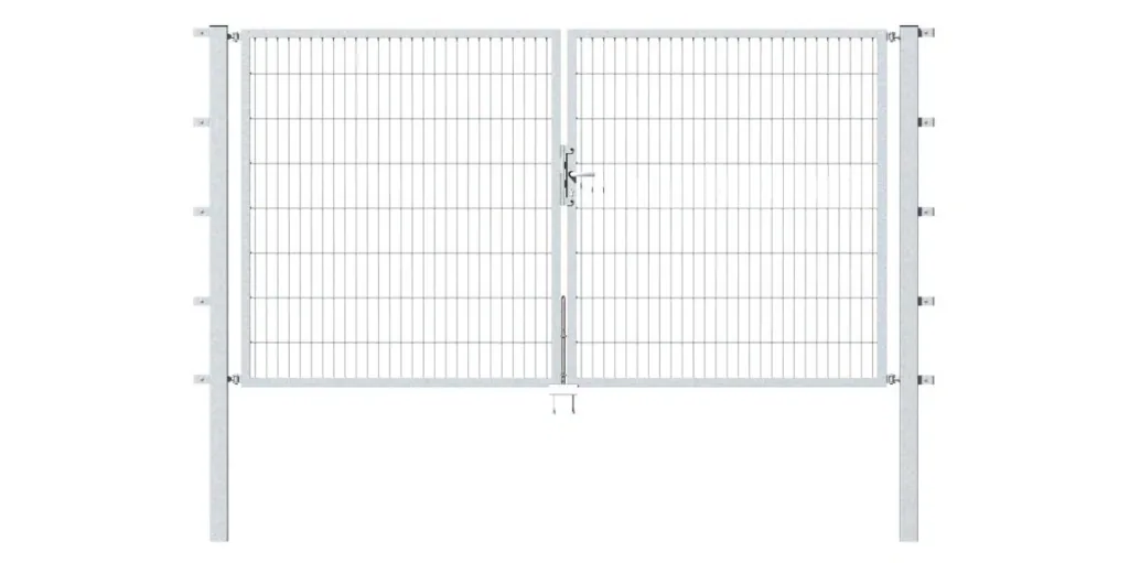 Double gate Flexo with accessories, hot-dip galvanized, width 350 cm, height 80 cm, PF: 80x80 cm