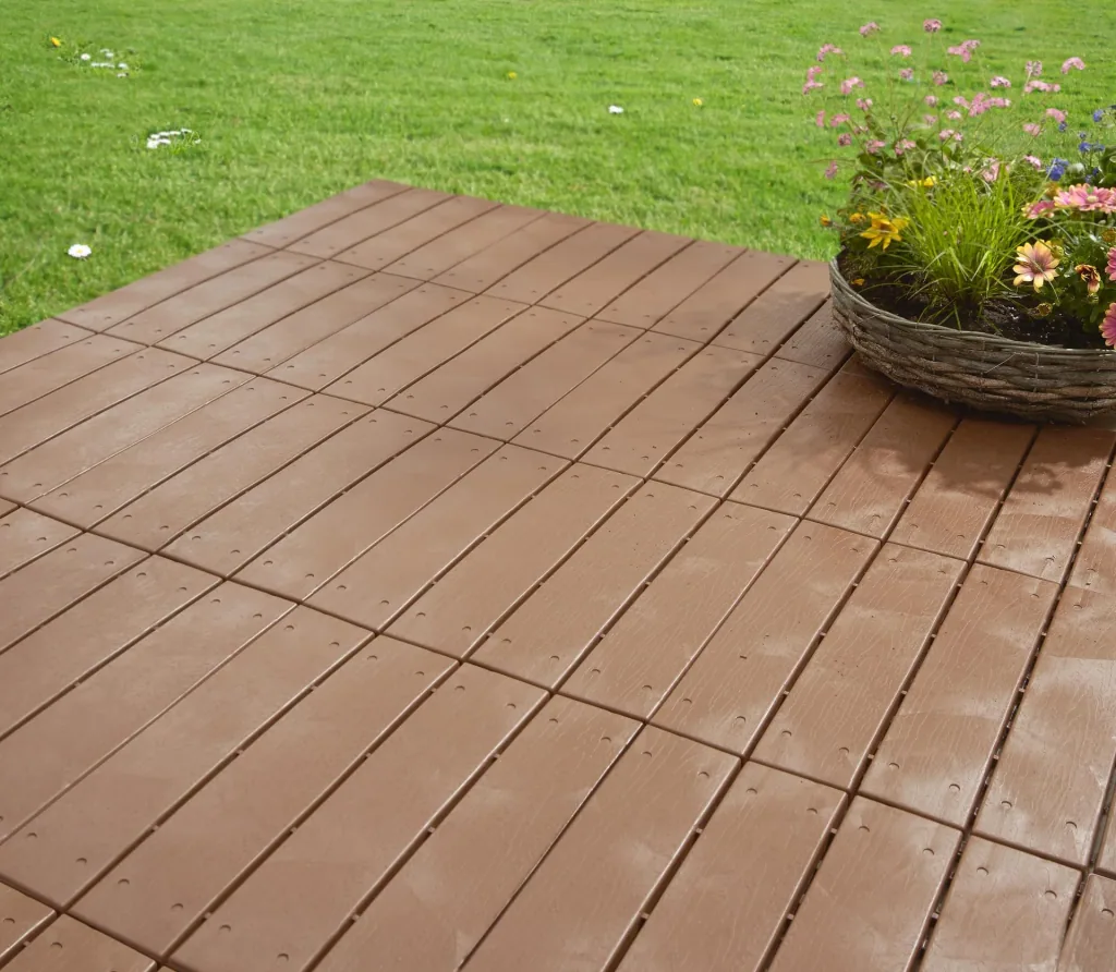 Garden slabs, wooden plank look, 30 x 30 cm, set of 6