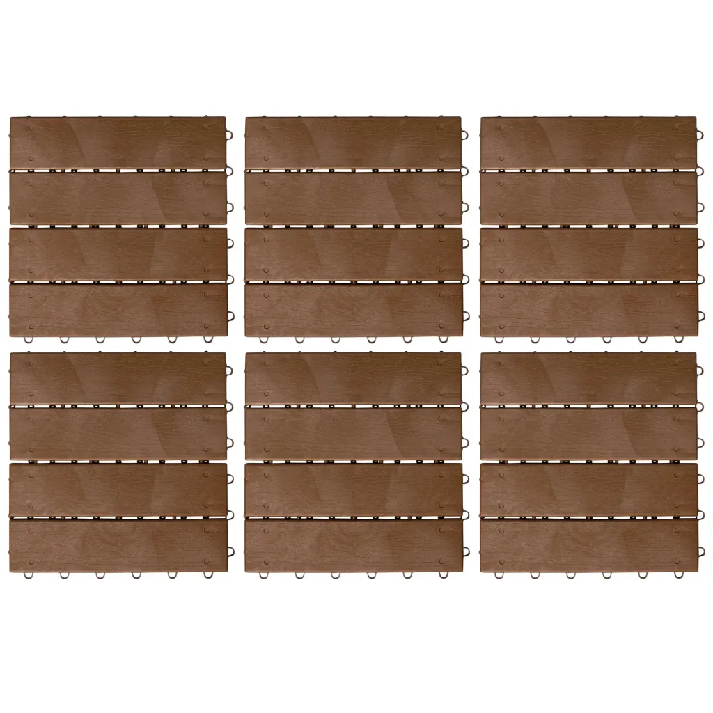 Garden slabs, wooden plank look, 30 x 30 cm, set of 6