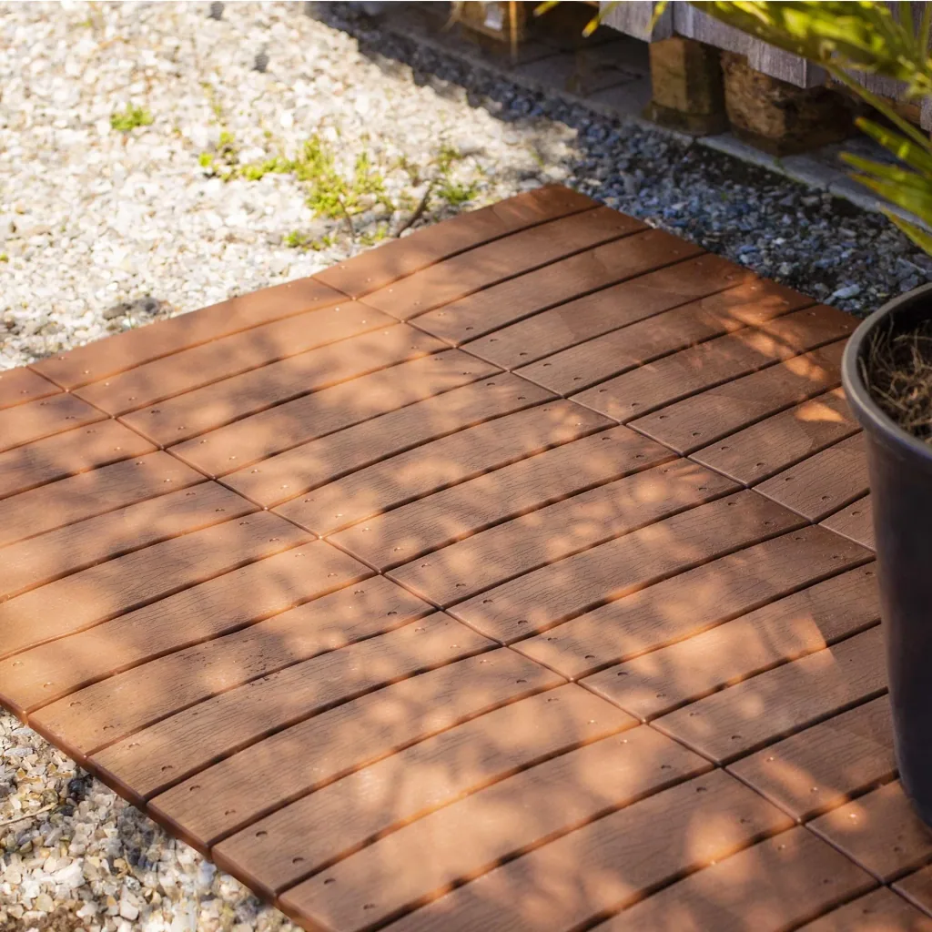 Garden slabs, wooden plank look, 30 x 30 cm, set of 6