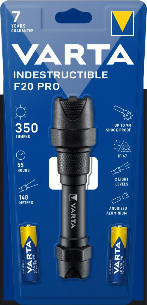 LED Flashlight - F20 Pro Indestructible, shock-absorbing
