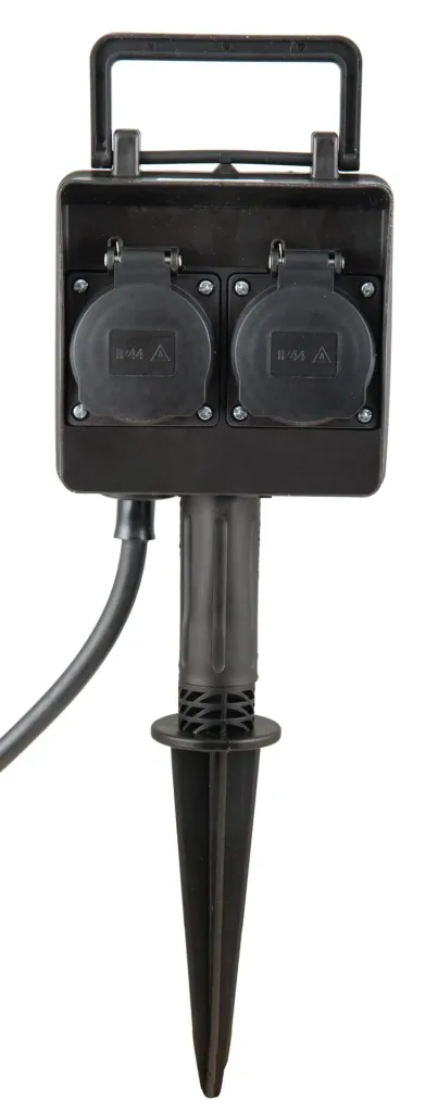 Energy distributor with timer and earth spike 2-way
