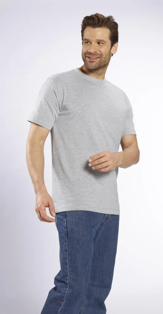 Big Size T-Shirt, silver grey size 4XL
