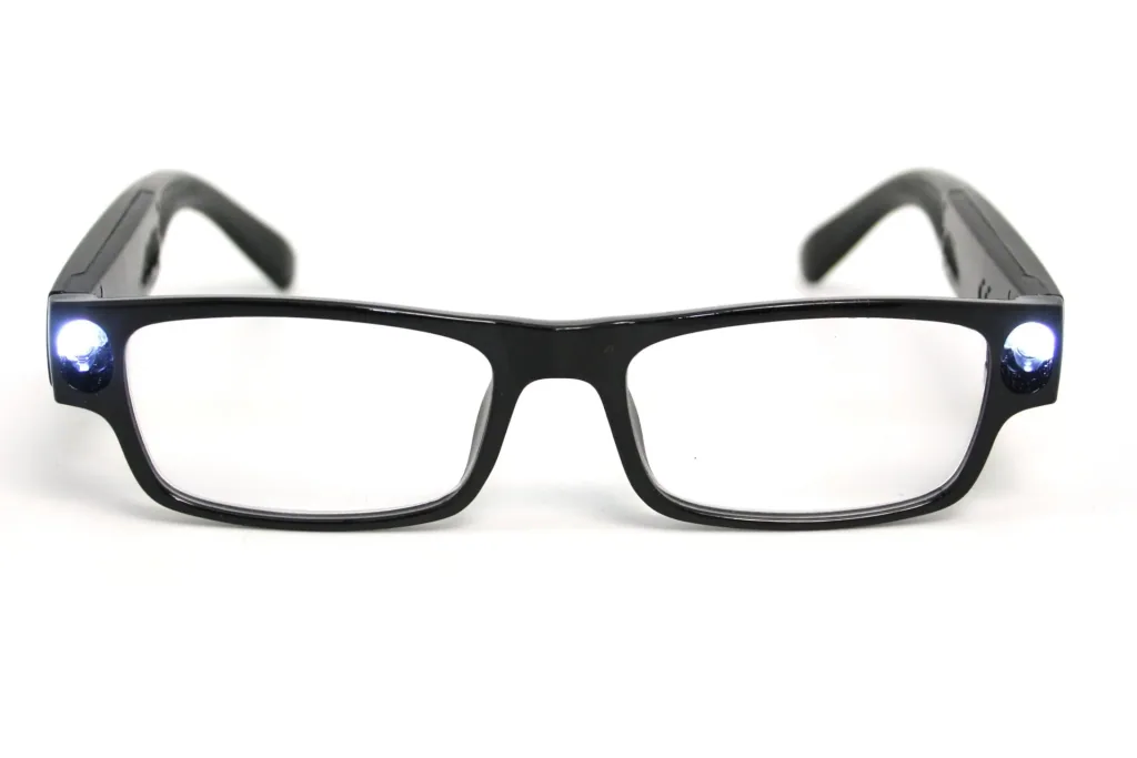 Workerstyle reading glasses with LED, +3.0 diopters
