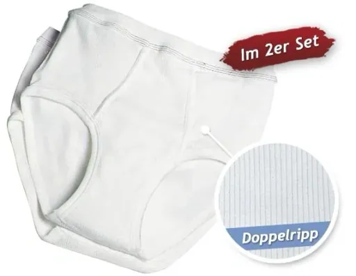 Sportslip, Doppelripp, 2er Pack, weiss, Gr.9