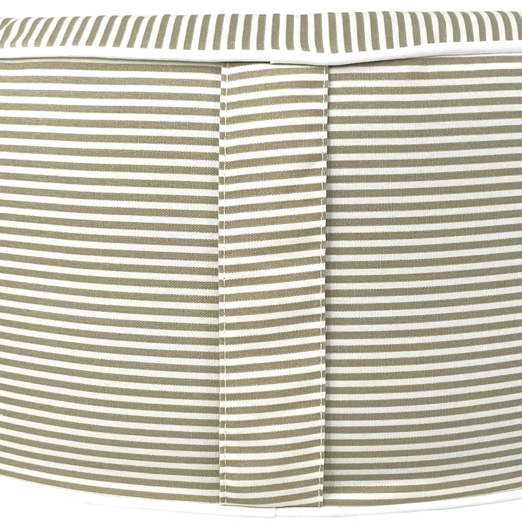 Inflatable lounge stool in natural/white