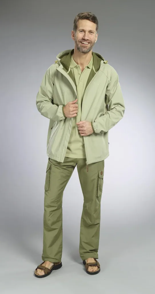 Functional jacket, color khaki, size M