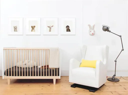 Oeuf babybed Rhea berken wit 70 x 140