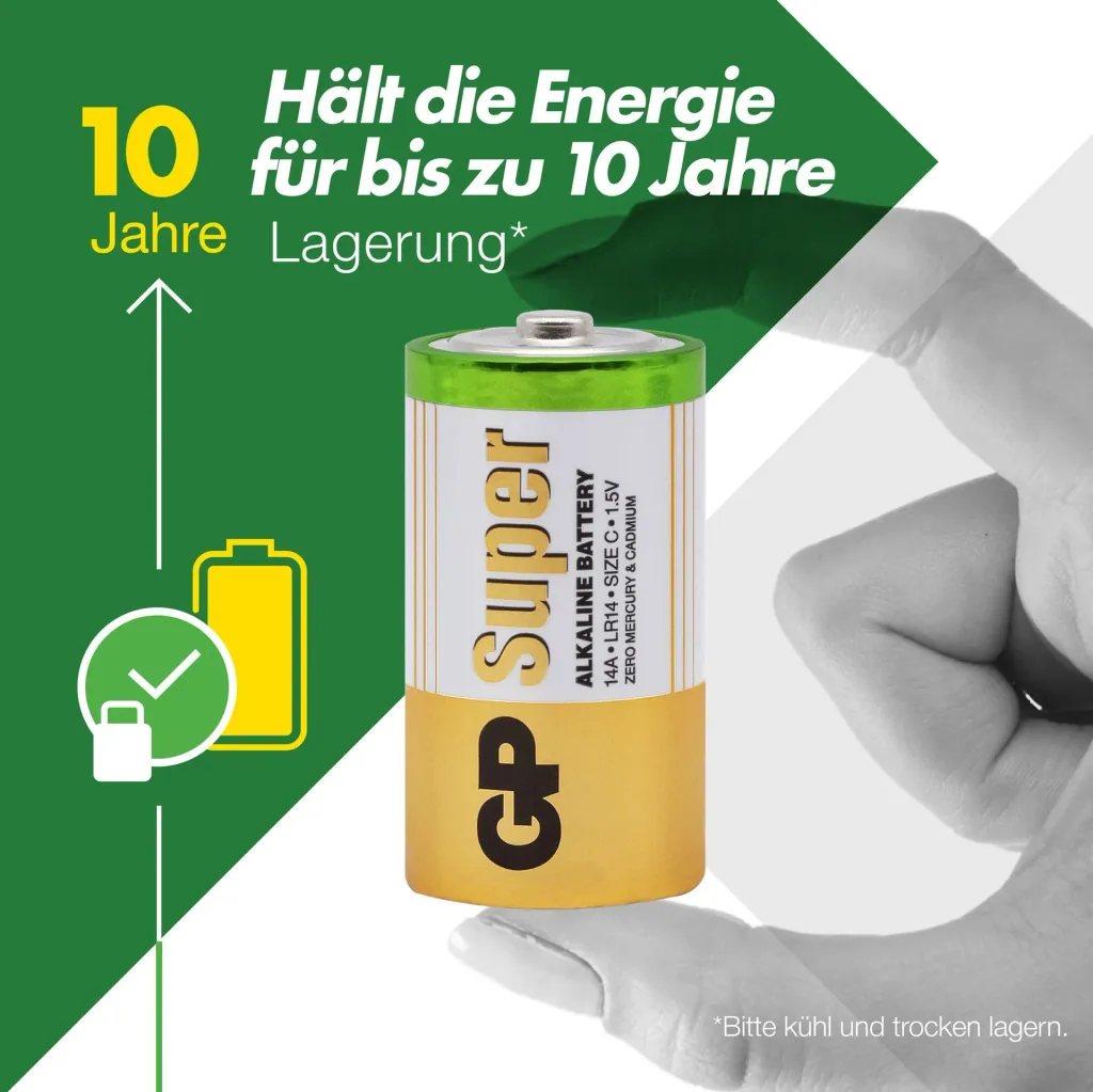 SUPER Baby C Alkaline Batteries - 2 pieces