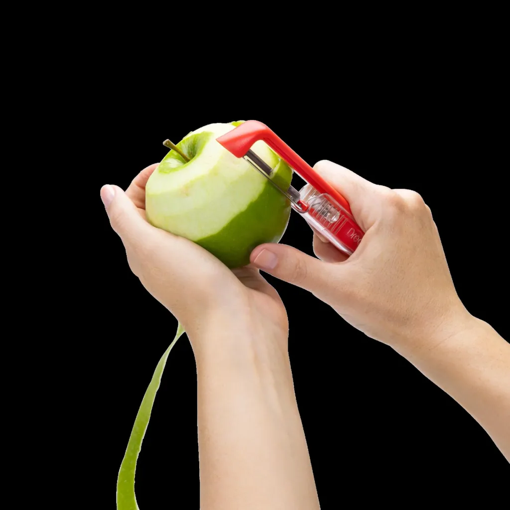 Sharple peeler with self-sharpening system, red