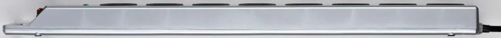 Super-Solid 8-way power strip with 13500 A surge protection, silver