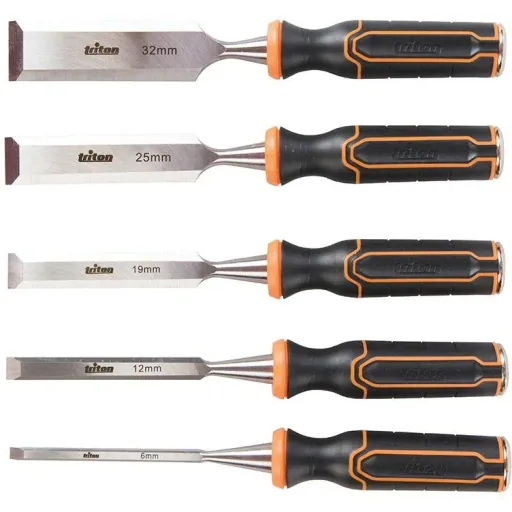 Triton wood chisel set 5-piece TWCS5 6, 13, 19, 25 & 32 mm, 5-piece