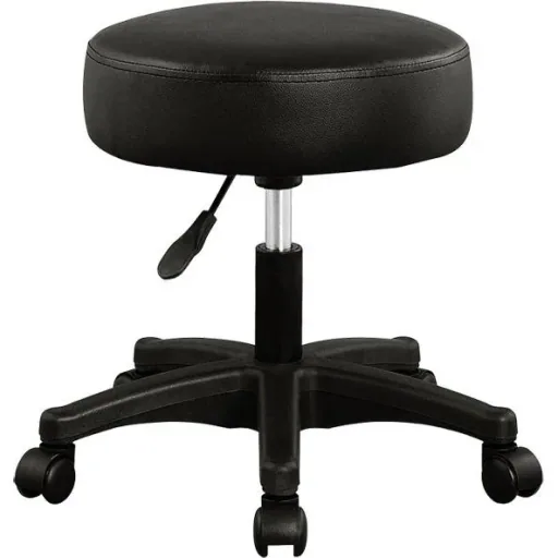Tabouret / office stool - rotatable and adjustable - black
