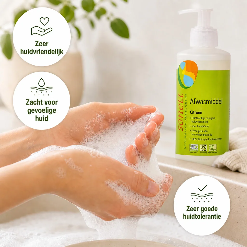 Afwasmiddel citroen 300ml, natuurlijk afwasmiddel, ecologisch afwasmiddel