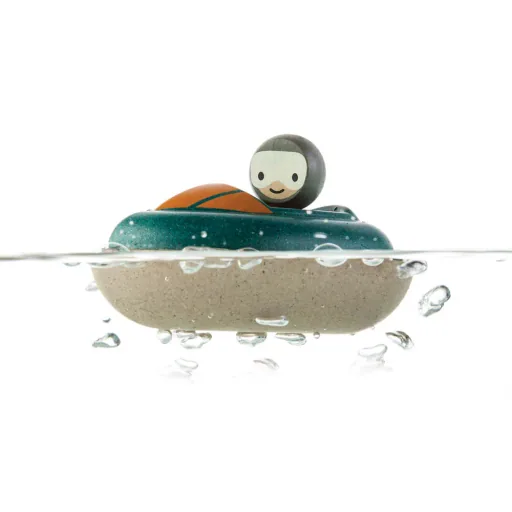 Plan Toys badkuip speedboot hout groen