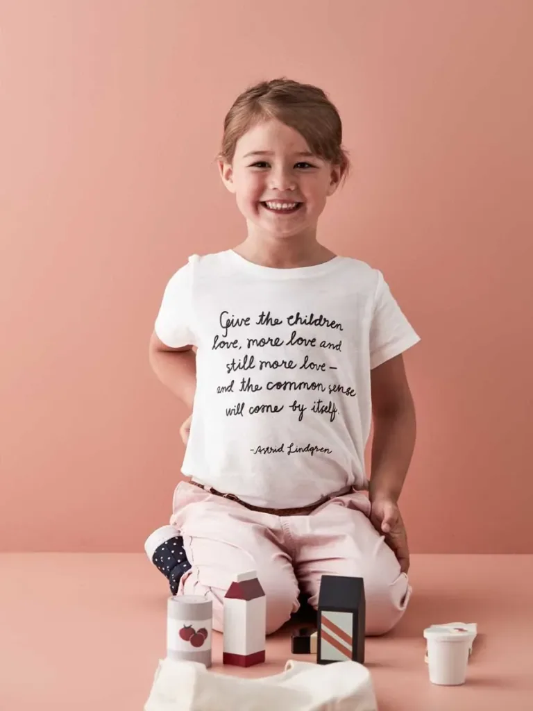 Kids Concept houten eten met stoffen zak