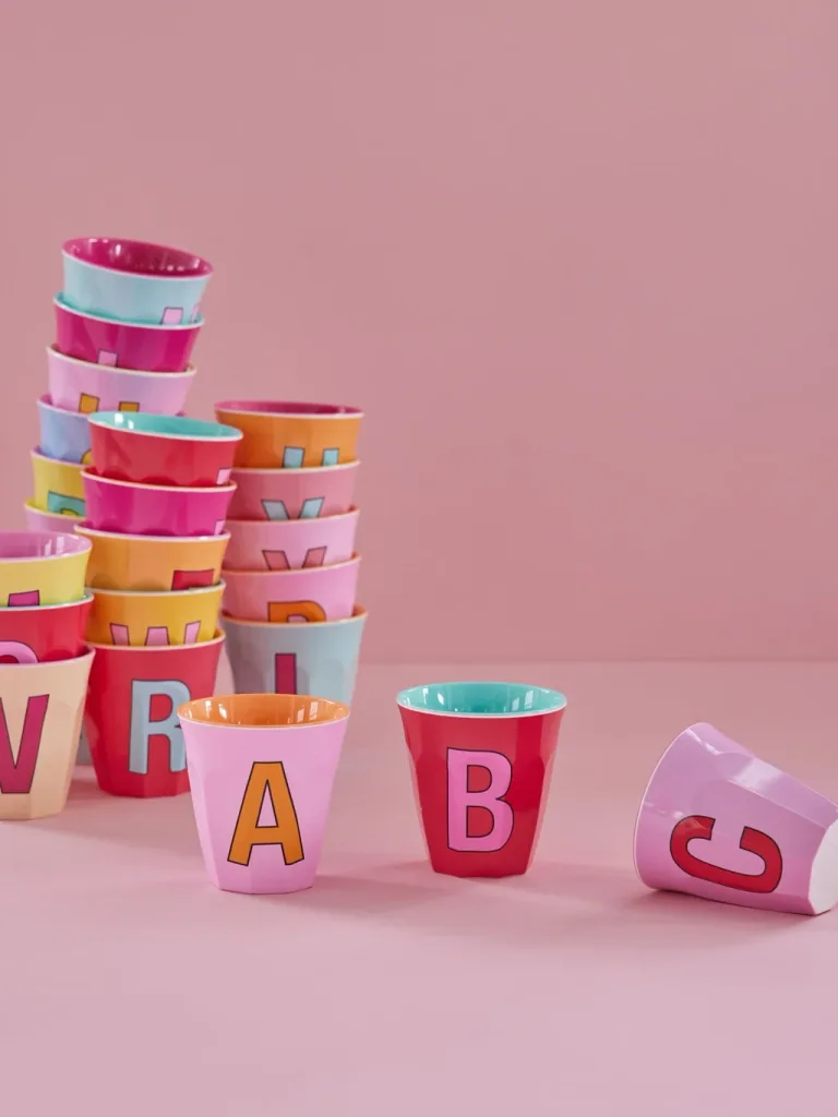 RICE Beker - K, 250 ml, melamine, Kleur: abrikoos