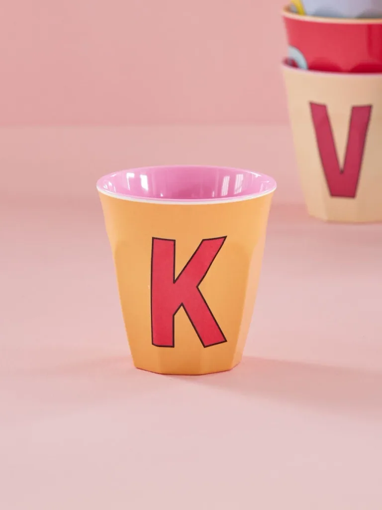 RICE Beker - K, 250 ml, melamine, Kleur: abrikoos