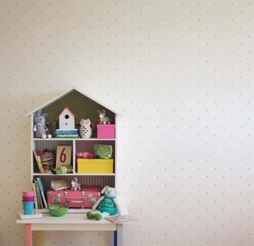 Sanderson Abracazoo behangpapier stippen roze