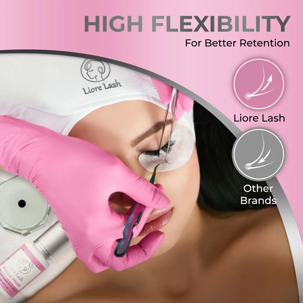 Wimperverlengingslijm Liore Lash / Mega sterke hold 8 weken / 1 sec snel drogend/Zwarte lijm professionele benodigdheden voor classic volume wimpers