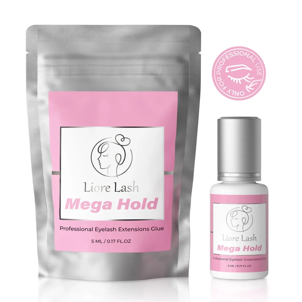 Wimperverlengingslijm Liore Lash / Mega sterke hold 8 weken / 1 sec snel drogend/Zwarte lijm professionele benodigdheden voor classic volume wimpers