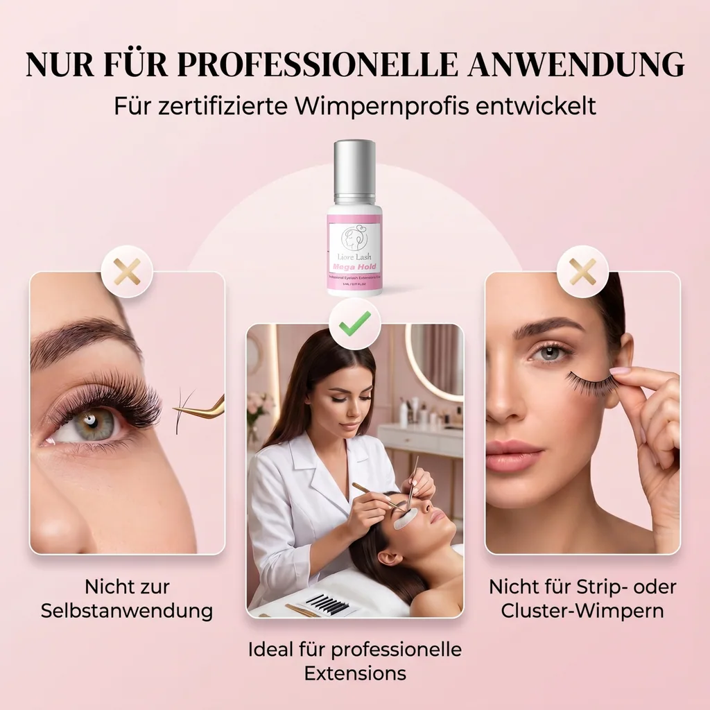 Wimperverlengingslijm Liore Lash / Mega sterke hold 8 weken / 1 sec snel drogend/Zwarte lijm professionele benodigdheden voor classic volume wimpers