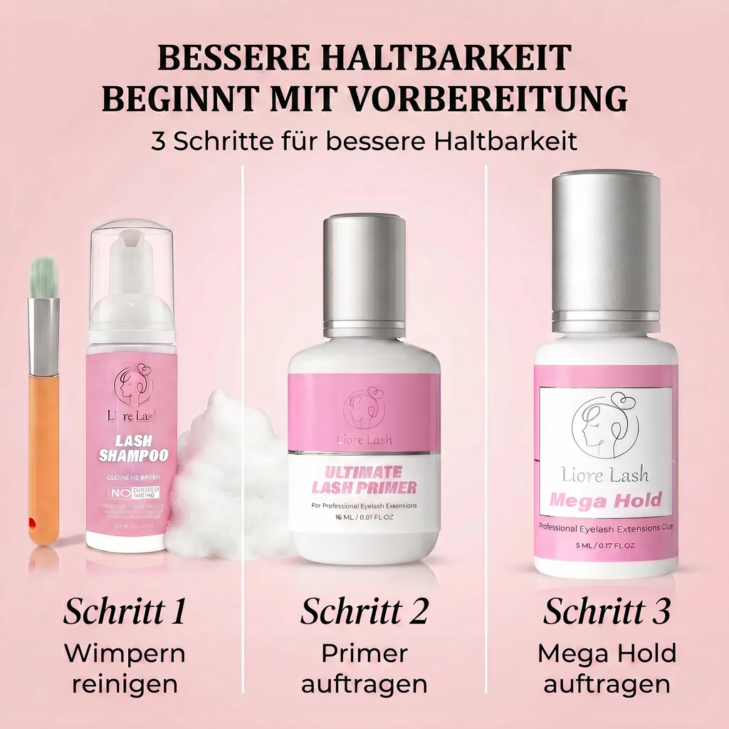 Wimperverlengingslijm Liore Lash / Mega sterke hold 8 weken / 1 sec snel drogend/Zwarte lijm professionele benodigdheden voor classic volume wimpers